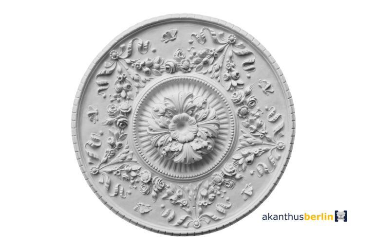 RO 01 „Scheunenviertel Serie“ Rosette mit frühlingshaften Girlanden