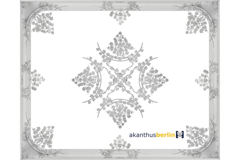 DS 14 Stuckdecke Weinlaub | Jugendstil (Deckengröße: 500 x 400 cm)