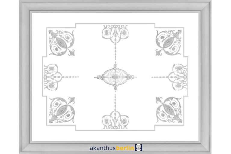 DS 20 Stuckdecke Mexikoplatz – Variante 1 – | Jugendstil (Deckengröße: 500 x 400 cm)