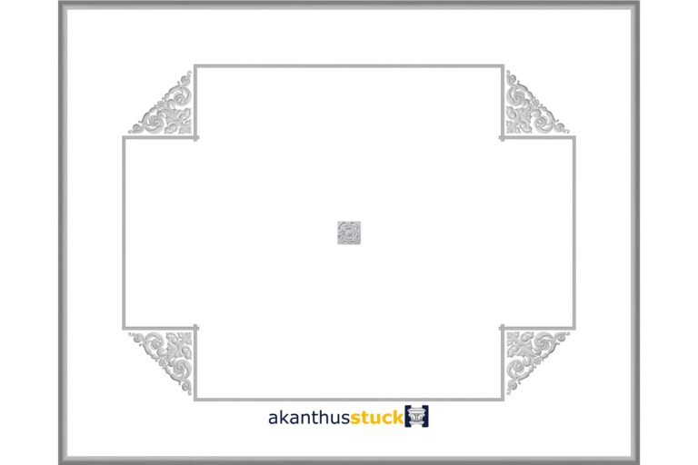 DS 27 Stuckdecke Dreilinden – Variante 3 – | Neuer Stil (Deckengröße 500 x 400 cm)