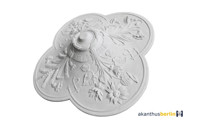 RO 74 Rosette Ähren und Kornblumen im Neuen Stil