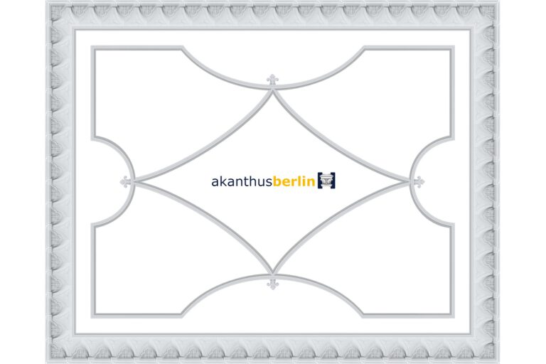 DS 43 Stuckdecke „Schloss Reichenow Serie“ EC45 | Gotik (Deckengröße: 500 x 400 cm)