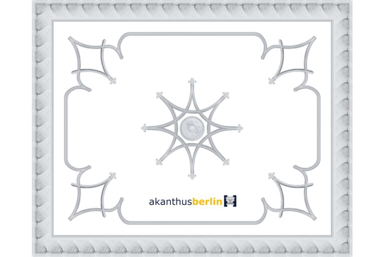 DS 41 Stuckdecke „Schloss Reichenow Serie“ EC39 | Gotik (Deckengröße: 500 x 400 cm)