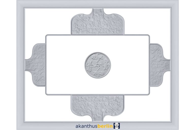 DS 13 Stuckdecke Orangenbaum | Jugendstil (Deckengröße: 500 x 400 cm)
