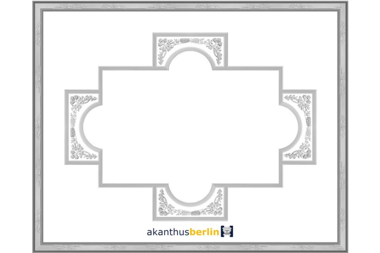 DS 35 Stuckdecke Rosengarten | Jugendstil (Deckengröße: 500 x 400 cm)